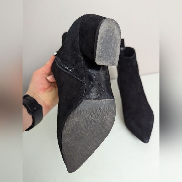 Ma & Lo Suede Chelsea Booties Women’s Pointed Toe Italian Made Sz 36 - Picture 8 of 12